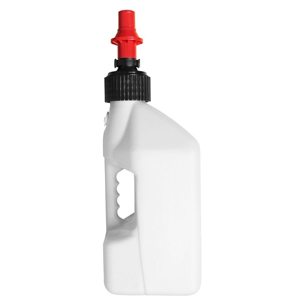 TUFF JUGS 10 LITRE TUFF JUG WHITE/RED RIPPER CAP - ACE Race Shop