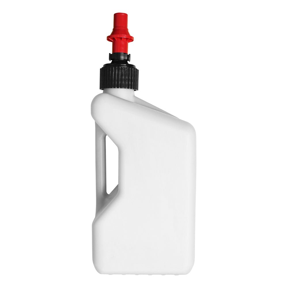 TUFF JUGS 20 LITRE TUFF JUG WHITE/RED RIPPER CAP - ACE Race Shop