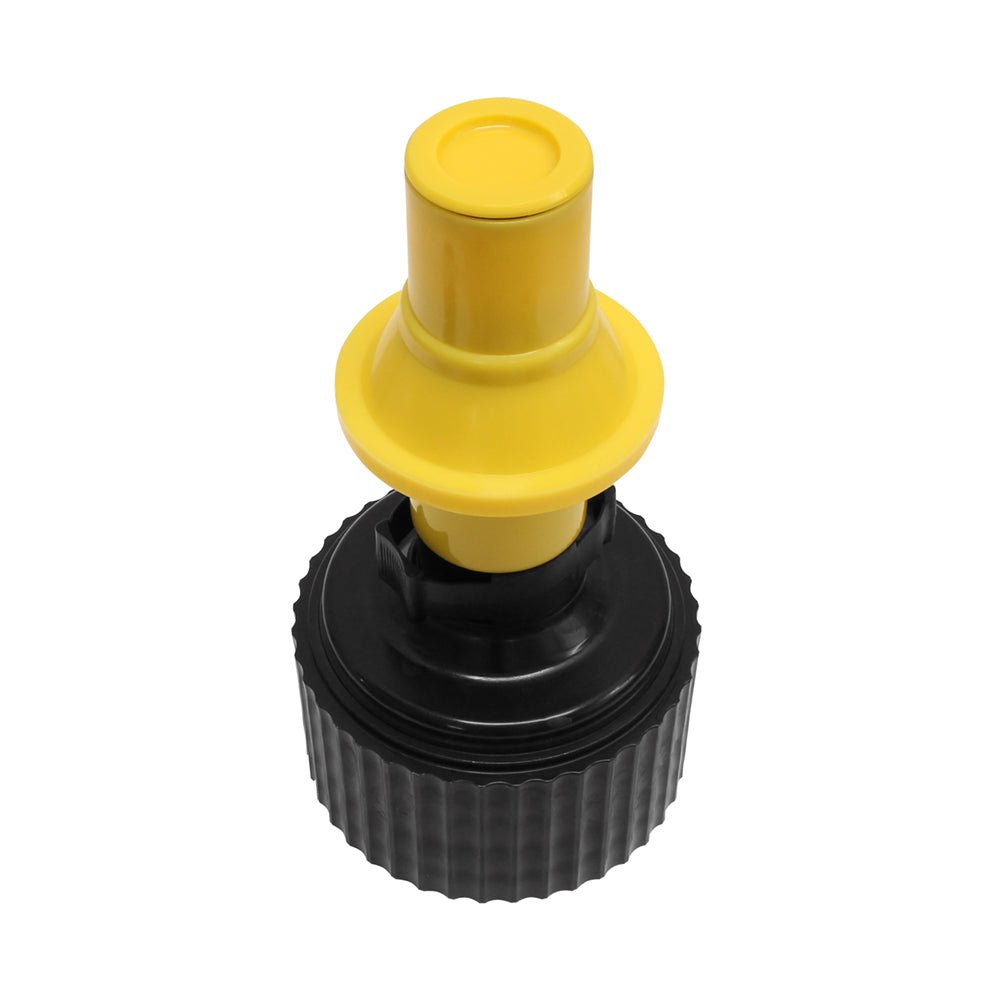 TUFF JUGS BLACK CAP WITH YELLOW RIPPER SPOUT - ACE Race Shop