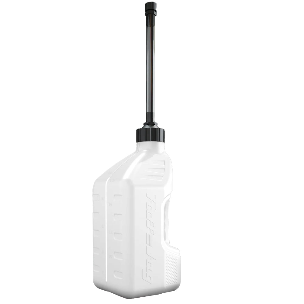 TUFF JUGS TUFF JUG 10L WHITE WITH AUTO - STOP SPOUT - ACE Race Shop