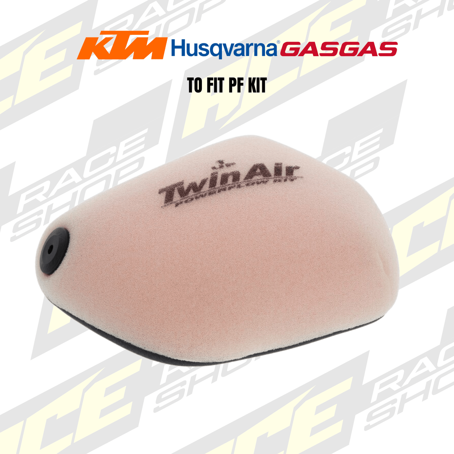 TWIN AIR AIRFILTER TO FIT PF KIT 2T KTM/HQV/GAS SX/TC/TX125 - 300 23 - 25, EXC/TE 24 - 25, MC/EC/EX 24 - 25 (FOR PF KIT 154225C) - ACE Race Shop