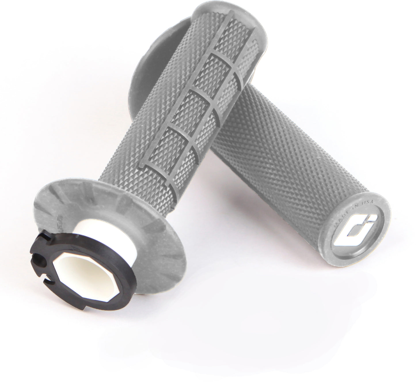 ODI Half Waffle MX Lock-On Grip Set - Grey Soft Compound