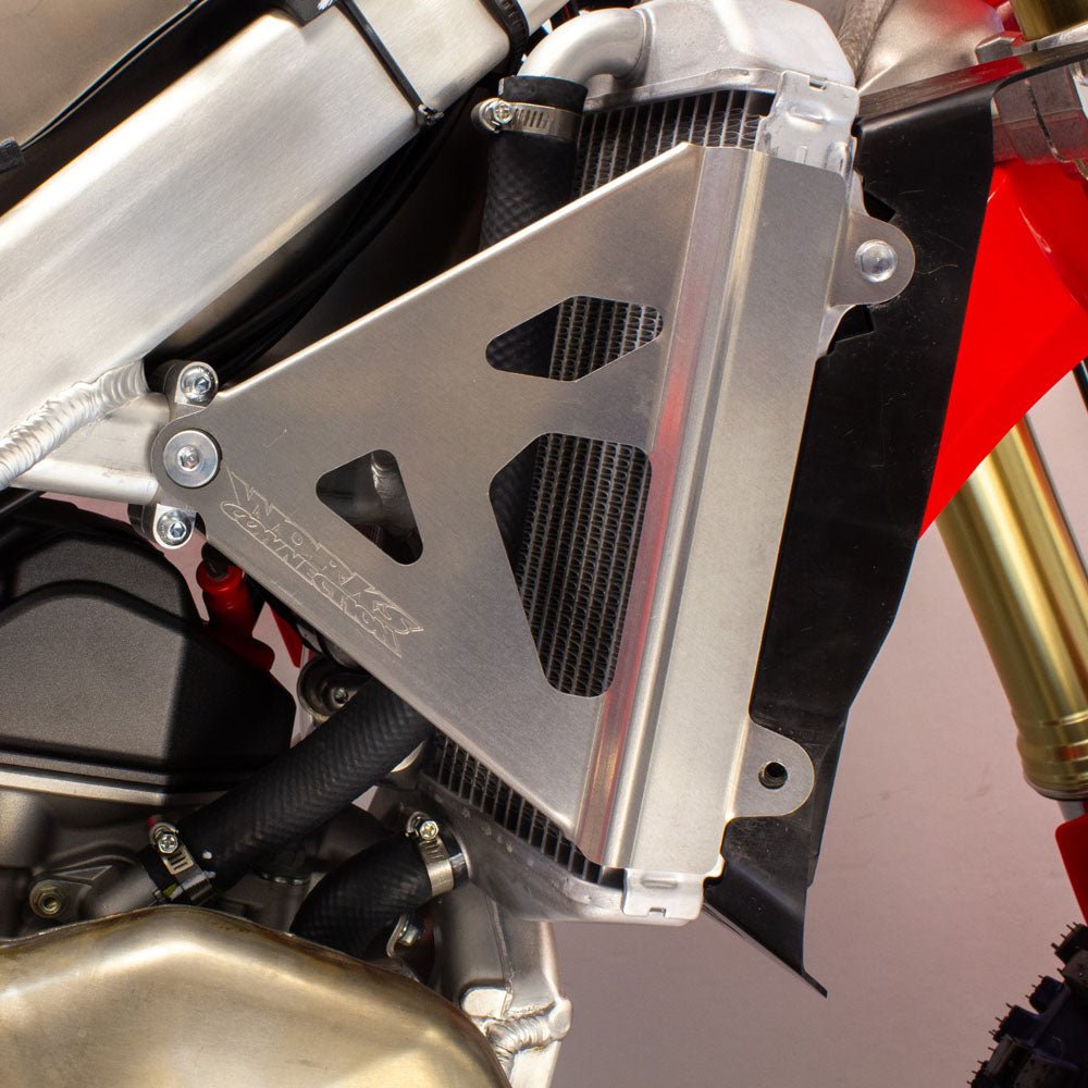 WORKS CONNECTION RADIATOR BRACES HONDA CRF250R 22 - 24, CRF250RX 22 - 24, CRF450R 21 - 24, CRF450RX 21 - 25 - ACE Race Shop