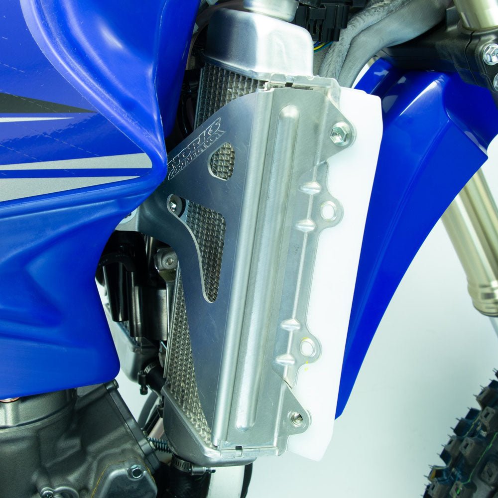 WORKS CONNECTION RADIATOR BRACES YAMAHA YZ250 02 - 24, YZ250X 16 - 24 SILVER - ACE Race Shop