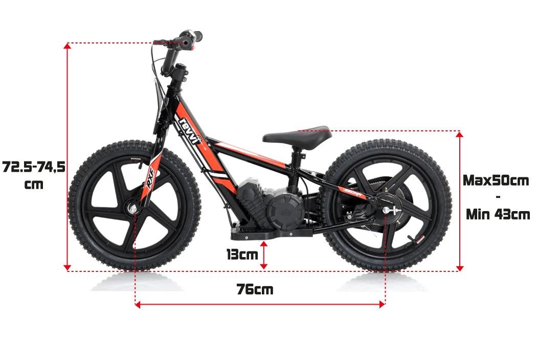 16" REVVI ELECTRIC KIDS BALANCE BIKE - RED/ORANGE/BLUE/GREEN/BLACK/PINK - ACE Race Shop