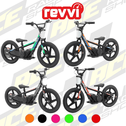 16" REVVI ELECTRIC KIDS BALANCE BIKE - RED/ORANGE/BLUE/GREEN/BLACK/PINK - ACE Race Shop
