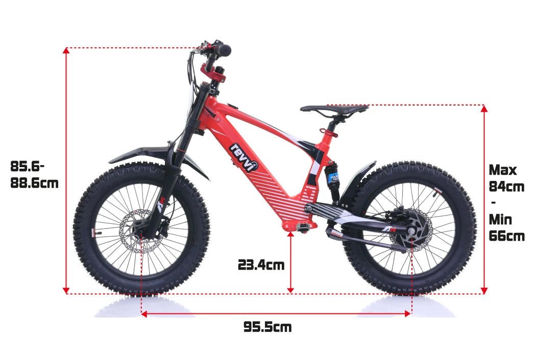 18" REVVI ELECTRIC KIDS BALANCE BIKE - RED/ORANGE/BLUE/GREEN/BLACK/PINK - ACE Race Shop