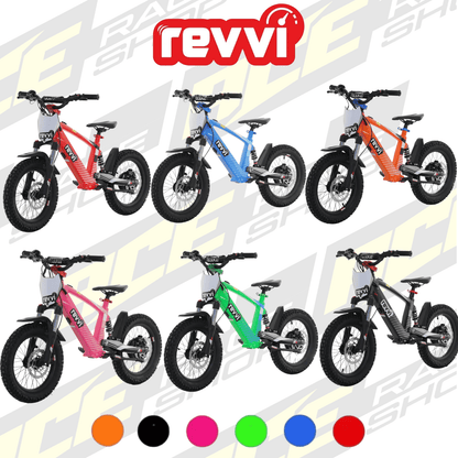 18" REVVI ELECTRIC KIDS BALANCE BIKE - RED/ORANGE/BLUE/GREEN/BLACK/PINK - ACE Race Shop