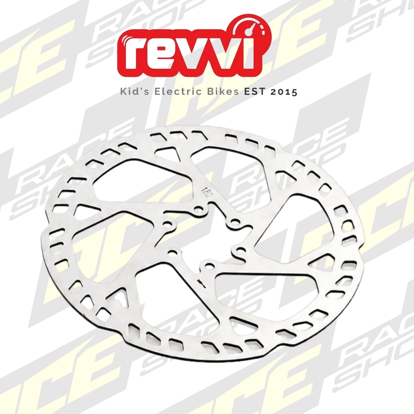 180mm Front / Rear brake disc – To fit Revvi 20″ Plus & 24″ electric bikes - ACE Race Shop