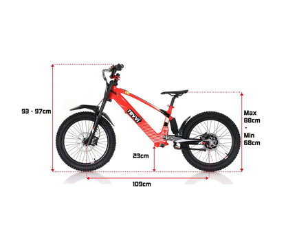 20" REVVI ELECTRIC KIDS BALANCE BIKE - RED/ORANGE/BLUE/GREEN/BLACK/PINK - ACE Race Shop
