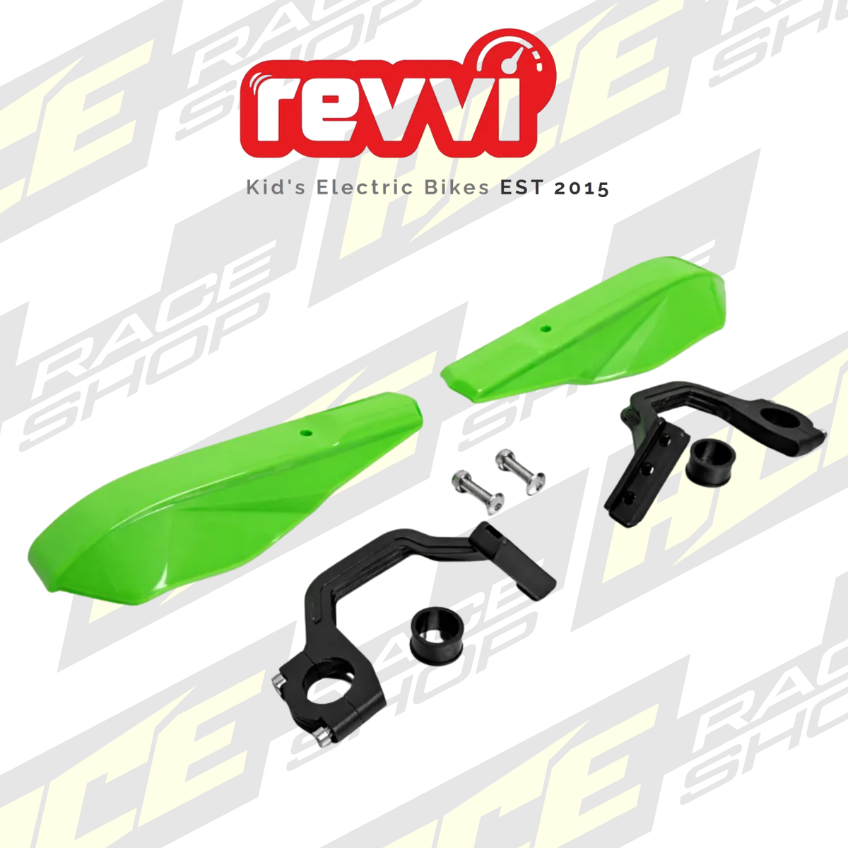 Hand guard kit – To fit Revvi 12″ + 16″ + 16″ plus + 16XL + 18″ + 20″ electric bikes