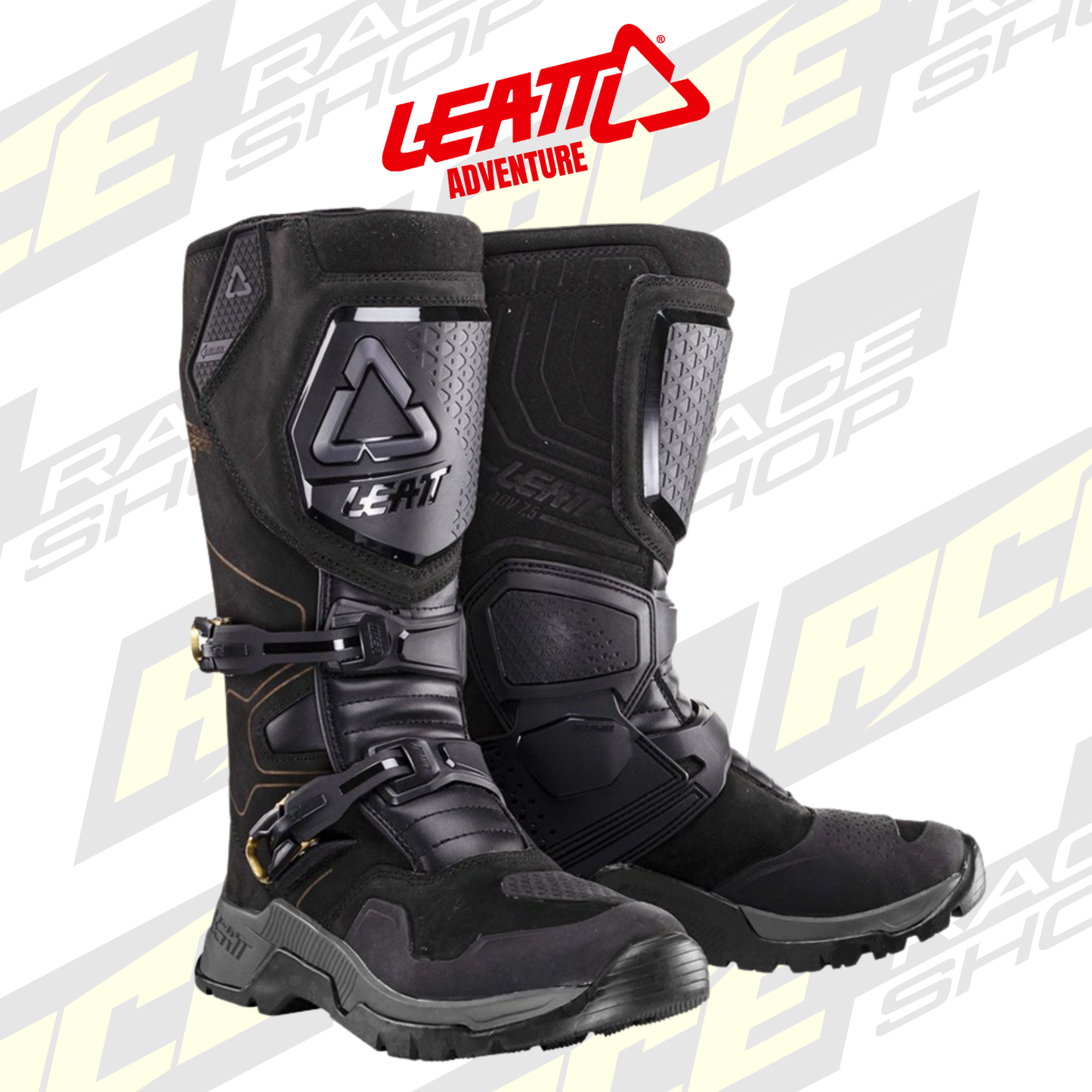 LEATT ADVENTURE BOOT HYDRADRI 7.5 STEALTH / GREEN LANE TRAIL RIDING