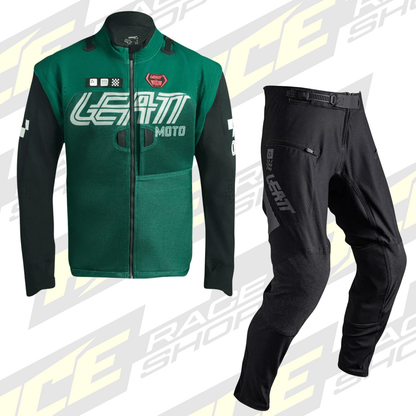 LEATT ENDURO / TRAIL RIDING JACKET & PANT KIT COMBO X-FLOW BLACK/GREEN