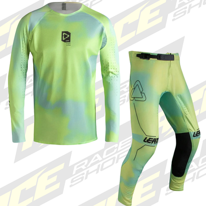 LEATT MOTOCROSS MX 5.5 SHIRT & PANT KIT COMBO - ACID YELLOW