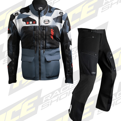 LEATT ENDURO / GREEN LANING 5.5 JACKET & PANT COMBO - BLACK&GREY