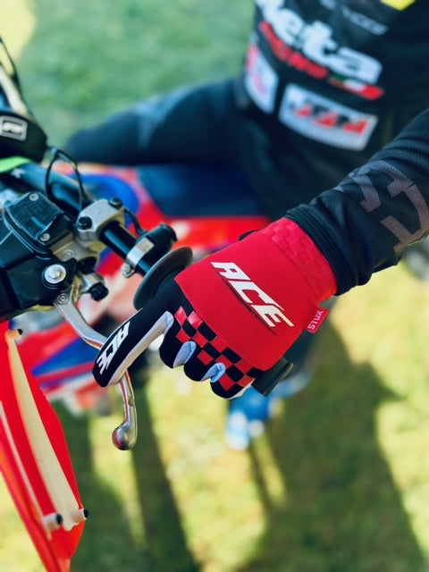 ACE RACING GLOVES (RED&BLACK)