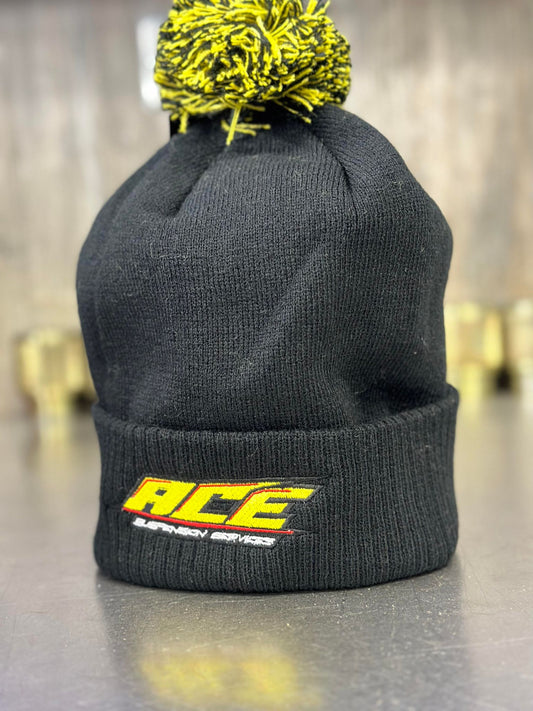 ACE BOBBLE HATS (BLACK)