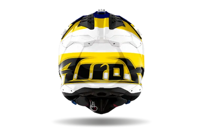 Airoh Aviator 3 Monach Blue/Yellow Gloss MX Helmet