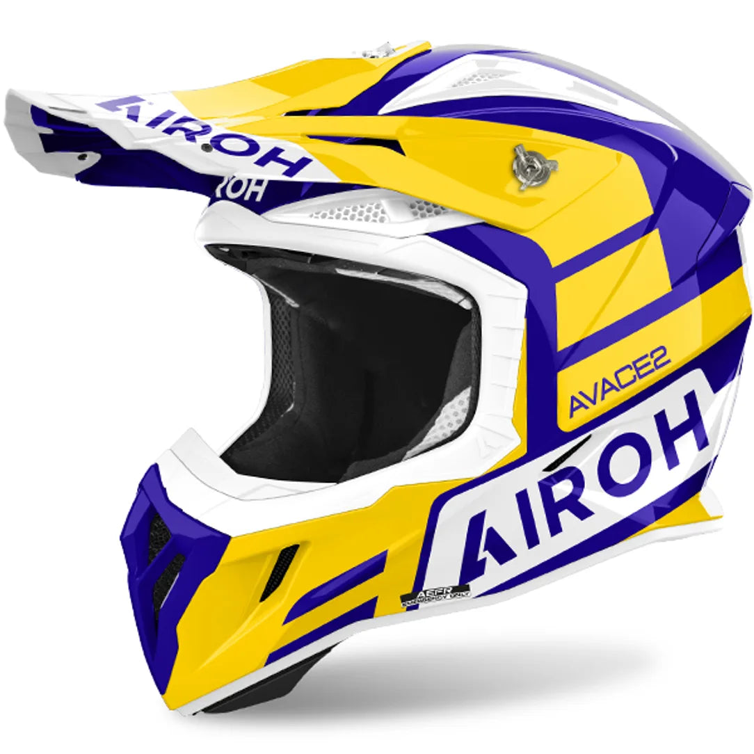 Airoh Aviator Ace 2 Sake Yellow Gloss MX Helmet