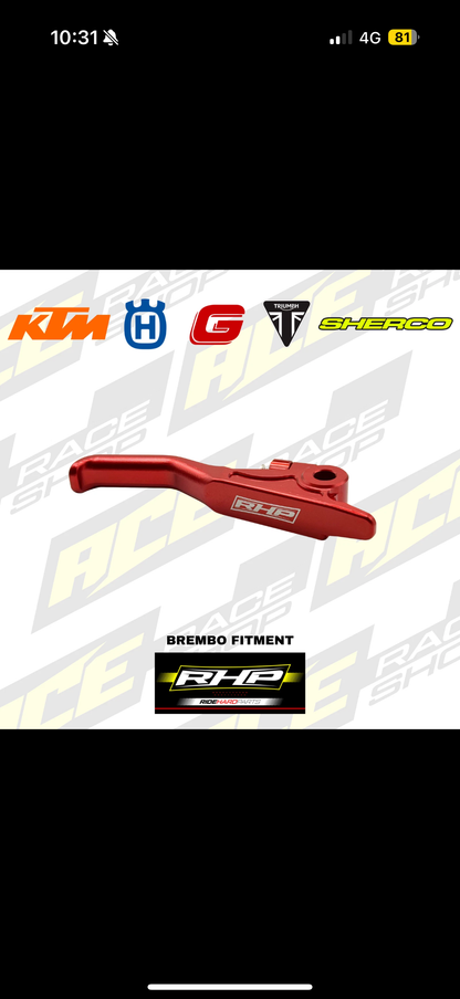 RHP BREMBO EASY PULL LIGHT FRONT BRAKE LEVER KTM HUSQVARNA GASGAS SHERCO TRIUMPH (RED)