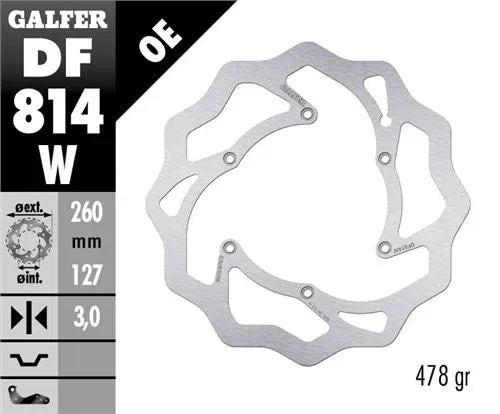 GALFER BETA FRONT 260 WAVEY DISC - PERFORATED
