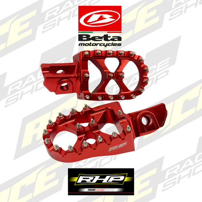RHP RED WIDE FOOTPEGS FOR BETA RR 200 250 300 350 390 430 4T 2020 - 2025