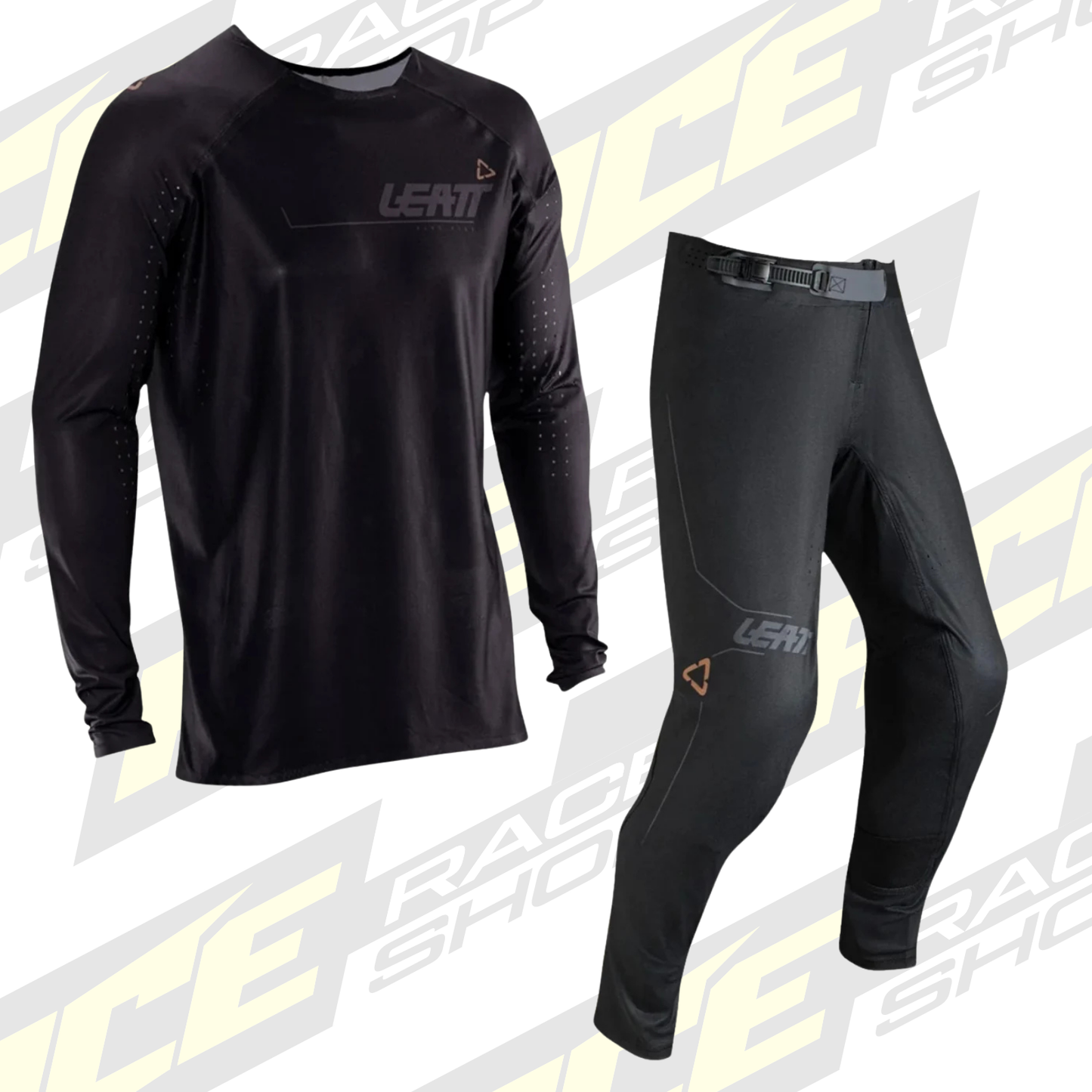LEATT MOTOCROSS MX 5.5 SHIRT & PANT KIT COMBO - BLACK
