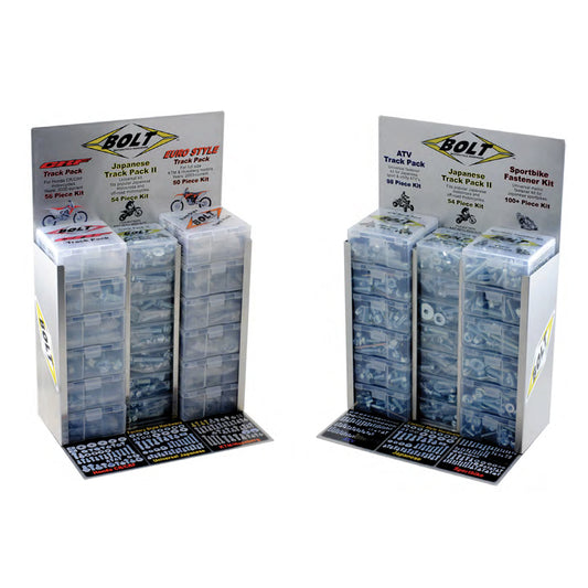 BOLT TRACK PACK DISPLAY CRF/EURO/YZ/KX 3PC AND JAPANESE 6PC