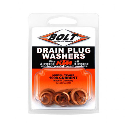 BOLT DRAIN PLUG WASHER ASSORTMENT KTM/HUSQVARNA SX/SX-F/EXC/EXC-F 50-500 (R)