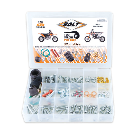 BOLT PRO PACK FASTENER KIT EURO STYLE 2T SX50-65 02-22