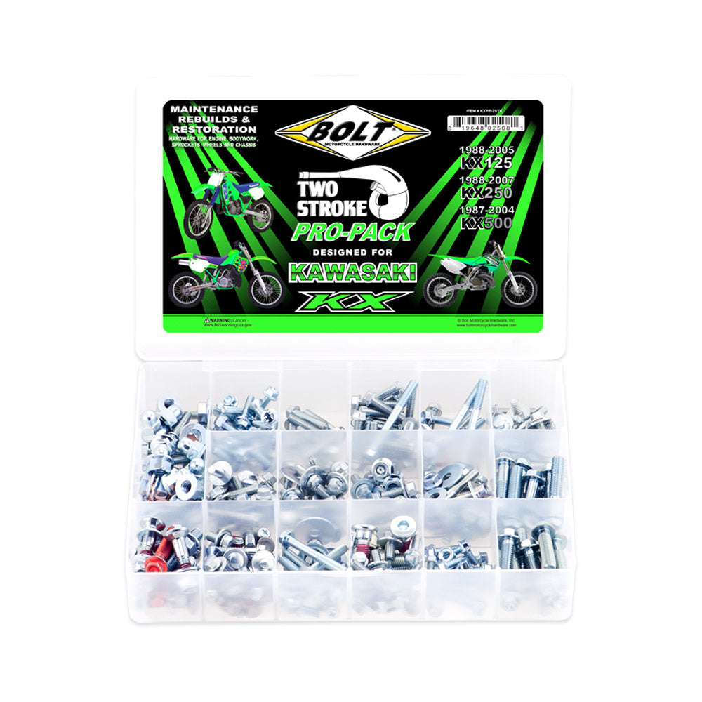 BOLT PRO PACK FASTENER KIT KAWASAKI KX125-250 88-08, KX500 87-04