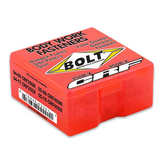 BOLT PLASTIC FASTENER KIT HONDA CRF250R 04-09, CRF450R 05-08, CRF250X/450X 04-19