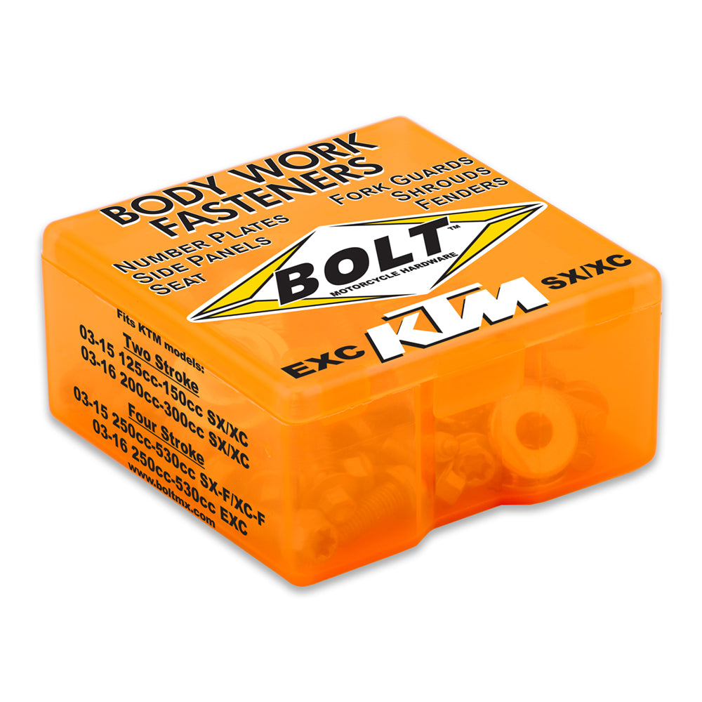 BOLT PLASTIC FASTENER KIT KTM SX/SX-F125-450 03-15, SX250 03-16,  EXC/EXC-F125-530 03-16 (R)