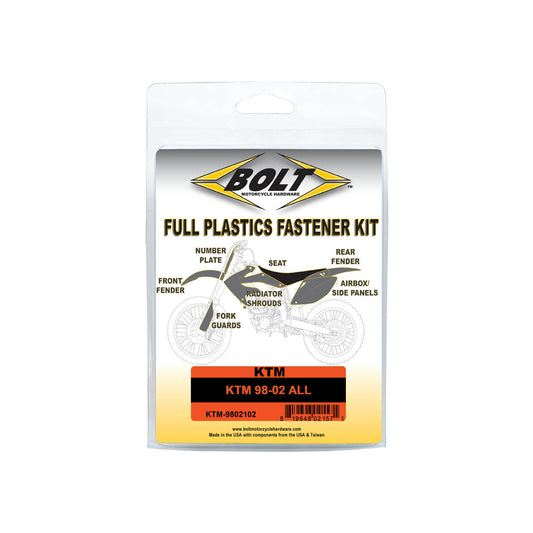 BOLT PLASTIC FASTENER KIT KTM 125-380 2T 98-02