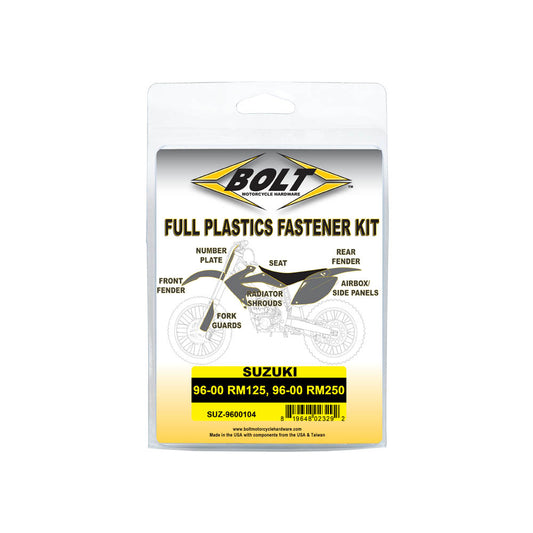 BOLT PLASTIC FASTENER KIT SUZUKI RM125-250 96-00