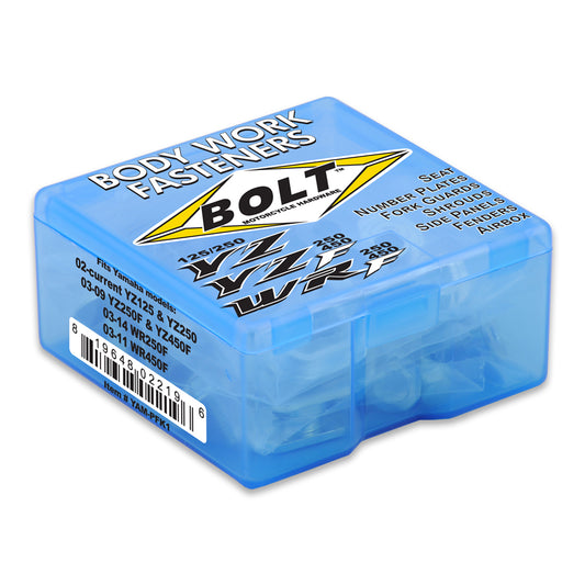 BOLT PLASTIC FASTENER KIT YAMAHA YZ125-250 02-21, YZ250F/450F 03-09, WR250F 03-13 (R)