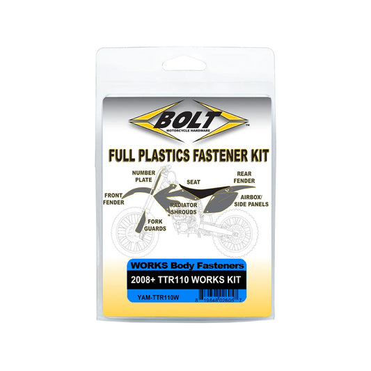BOLT PLASTIC FASTENER KIT YAMAHA TTR110 08-25