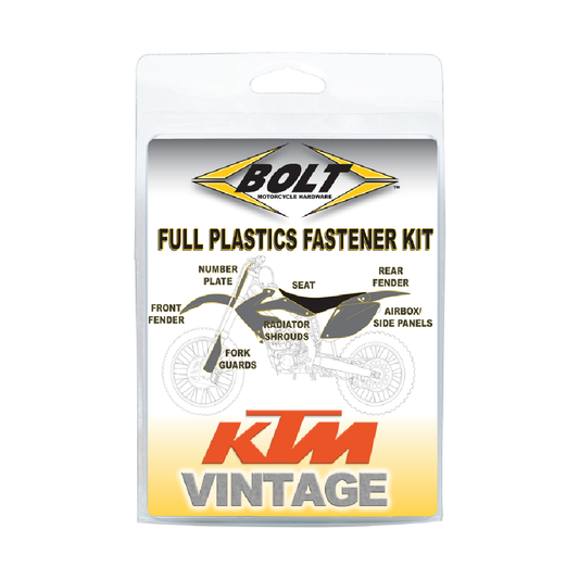 BOLT PLASTIC FASTENER KIT KTM 125-360 2T 93-97