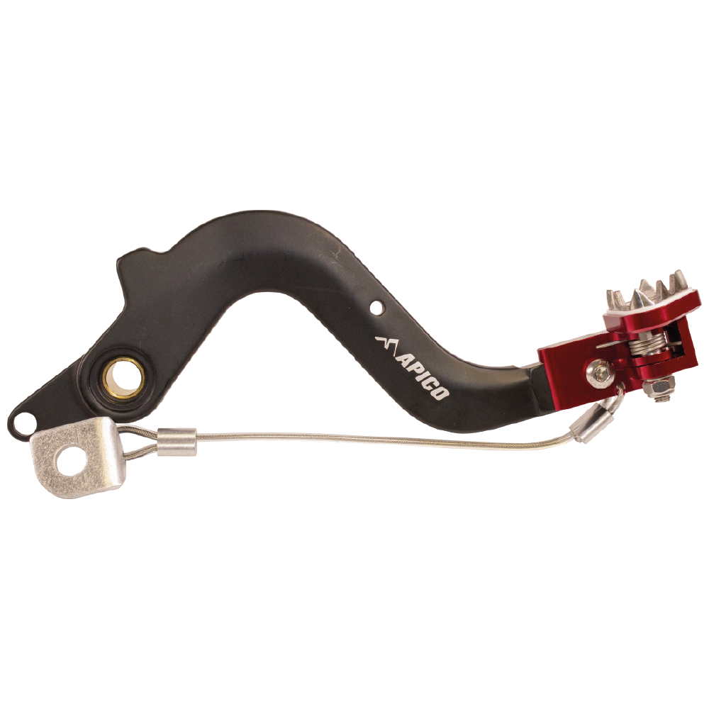 APICO BRAKE PEDAL FORGED GAS-GAS ENDURO EC125-250 97-11 BK/RED (R)