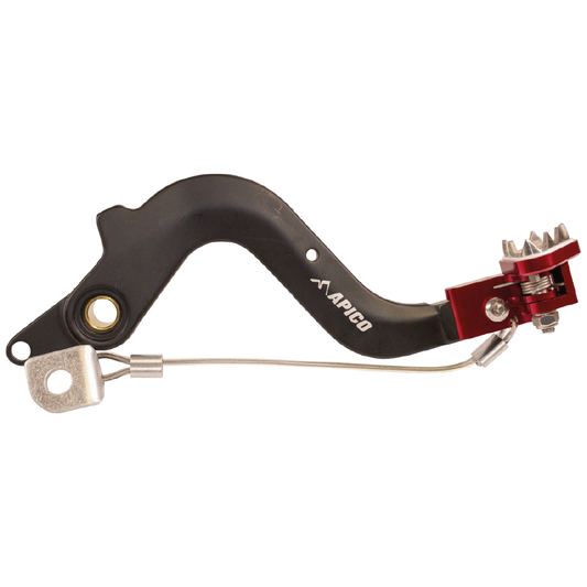 APICO BRAKE PEDAL FORGED GAS-GAS ENDURO EC125-250 97-11 BK/RED (R)