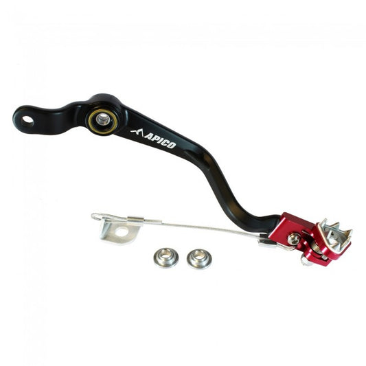 APICO BRAKE PEDAL FORGED GAS-GAS ENDURO EC125-250 12-13, EC300F/450F 13 BK/RED (R)