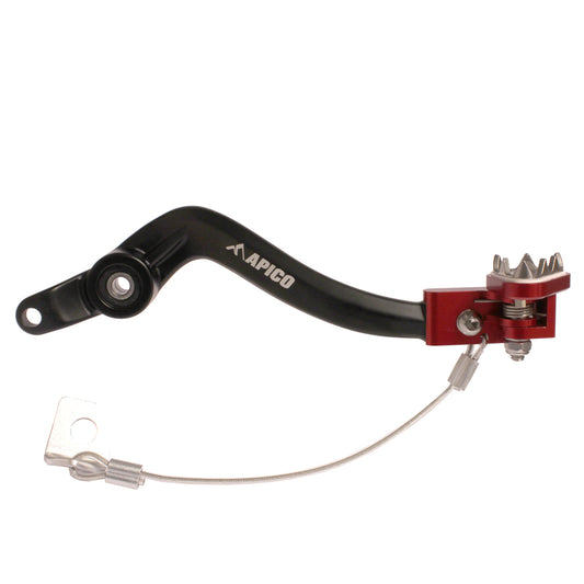 APICO BRAKE PEDAL FORGED GAS-GAS ENDURO EC200-300 18-20, XC250-300 18-20 BK/RED (R)