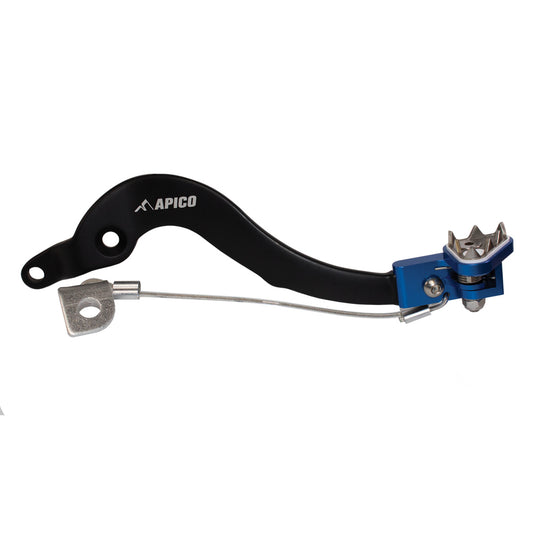 APICO BRAKE PEDAL FORGED TM MX/EN125-300 08-21,  MX/EN250-300FI 15-21  BLACK/BLUE