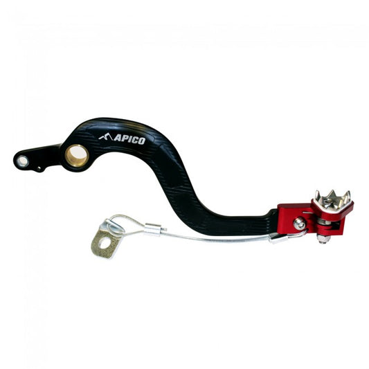 APICO BRAKE PEDAL FORGED HUSQVARNA CR/WR125 99-13, TE/TC250/310/450/510 04-13  BLACK/RED (R)