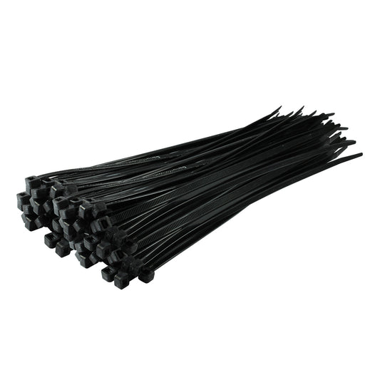 RACELINE CABLE TIES 300 x 4.8mm x100 BLACK