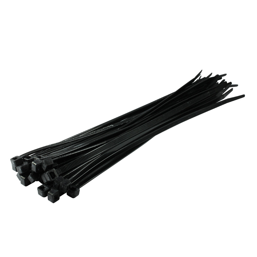RACELINE CABLE TIES 300 x 4.8mm x 25 BLACK