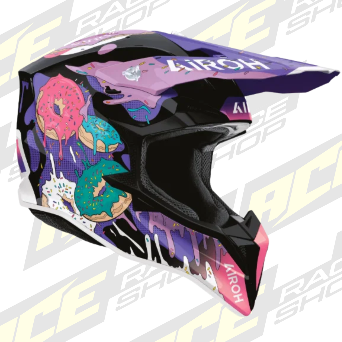AIROH WRAAAP DONUTS GLOSS MX MOTOCROSS HELMET