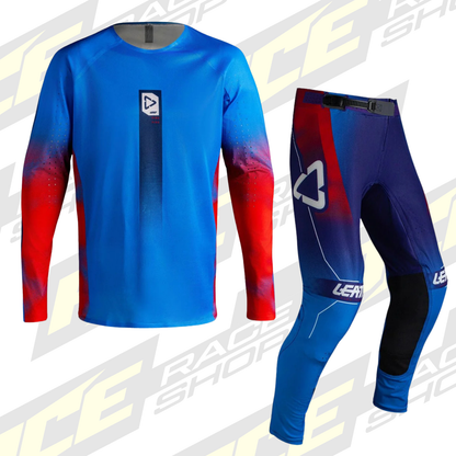 LEATT MOTOCROSS MX 5.5 SHIRT & PANT KIT COMBO - FADE BLUE