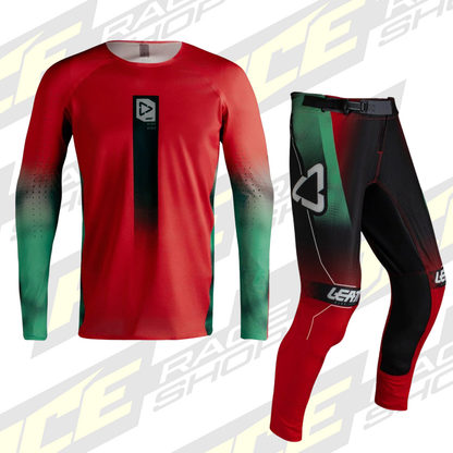 LEATT MOTOCROSS MX 5.5 SHIRT & PANT KIT COMBO - FADE RED