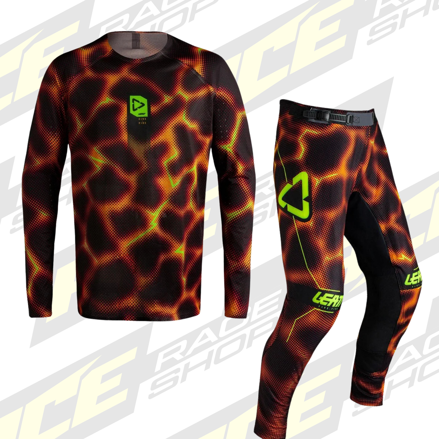 LEATT MOTOCROSS MX 5.5 SHIRT & PANT KIT COMBO - FIRE ORANGE